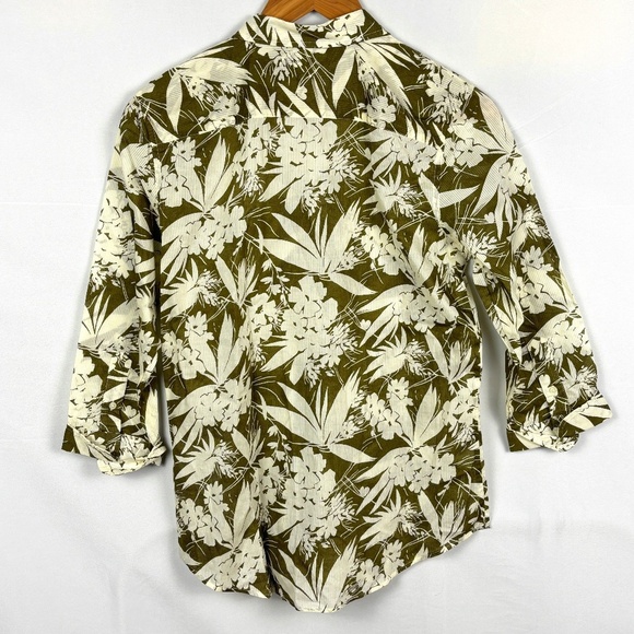 Talbots Women Long Sleeve 100% Cotton ButtonDown Shirt Sz PM Lightweight Coastal - Picture 3 of 9